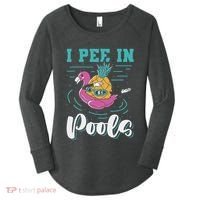 I Pee In Pools Swimming Joke Peeing In Public Pools Women's Perfect Tri Tunic Long Sleeve Shirt thumb 0