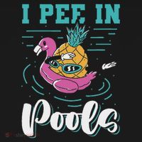 I Pee In Pools Swimming Joke Peeing In Public Pools Women's Hoodie thumb 2