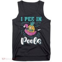 I Pee In Pools Swimming Joke Peeing In Public Pools Tank Top thumb 0