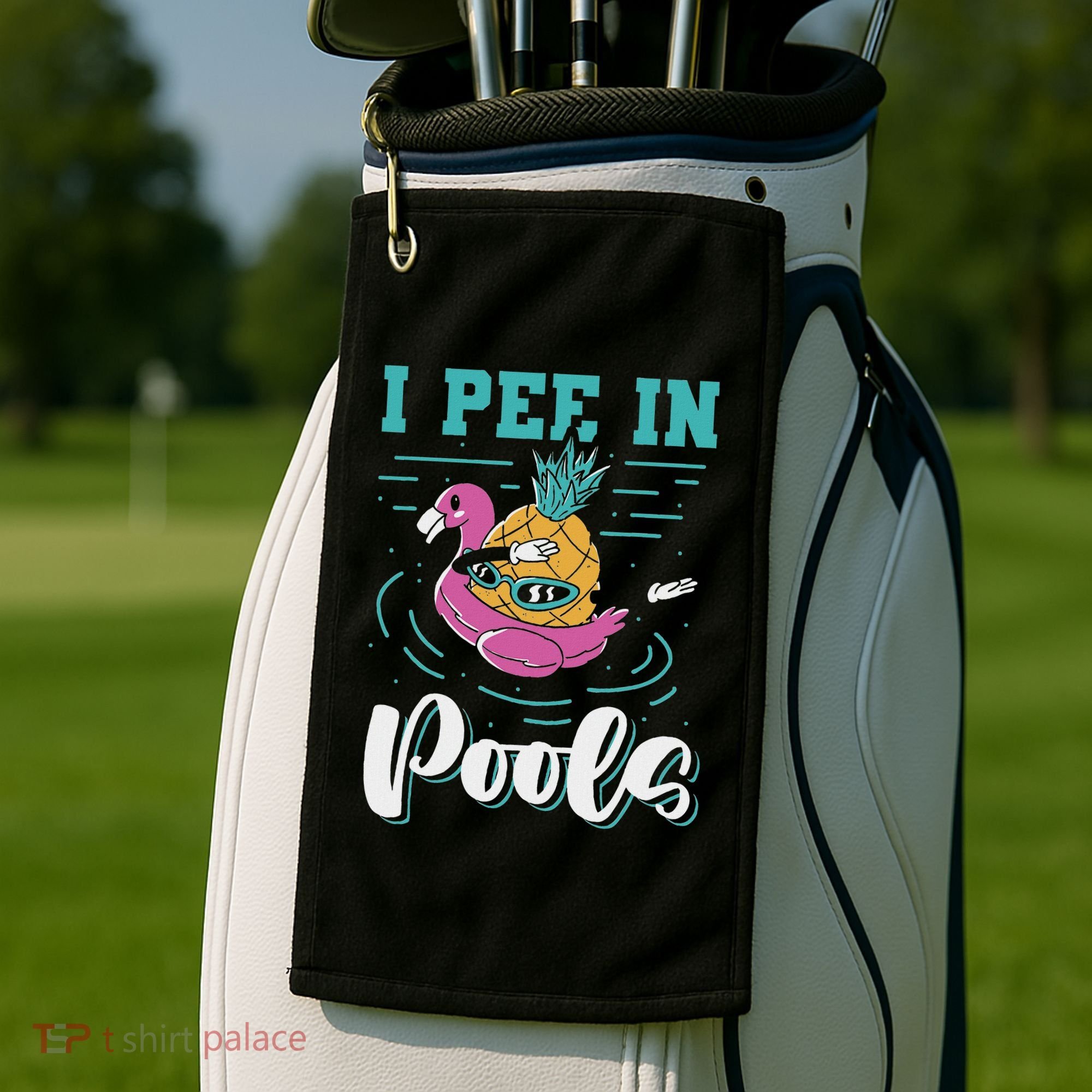 I Pee In Pools Swimming Joke Peeing In Public Pools Golf Towel