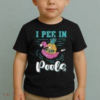 I Pee In Pools Swimming Joke Peeing In Public Pools Toddler T-Shirt thumb 2