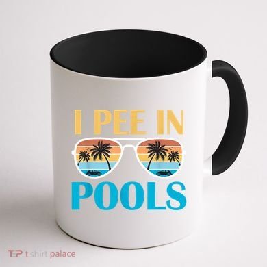 I Pee In Pools Funny Jokes Sarcastic Sayings Coffee Mug back