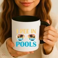I Pee In Pools Funny Jokes Sarcastic Sayings Coffee Mug thumb 3