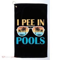 I Pee In Pools Funny Jokes Sarcastic Sayings Golf Towel thumb 0