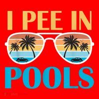 I Pee In Pools Funny Jokes Sarcastic Sayings Santa Hat thumb 1