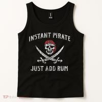 Instant Pirate Just Add Rum Funny Tank Top thumb 2