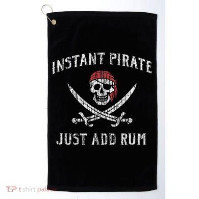 Instant Pirate Just Add Rum Funny Golf Towel