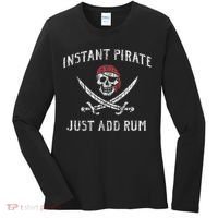 Instant Pirate Just Add Rum Funny Women's Long Sleeve Shirt thumb 0