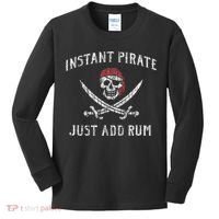Instant Pirate Just Add Rum Funny Kids Long Sleeve Shirt thumb 0