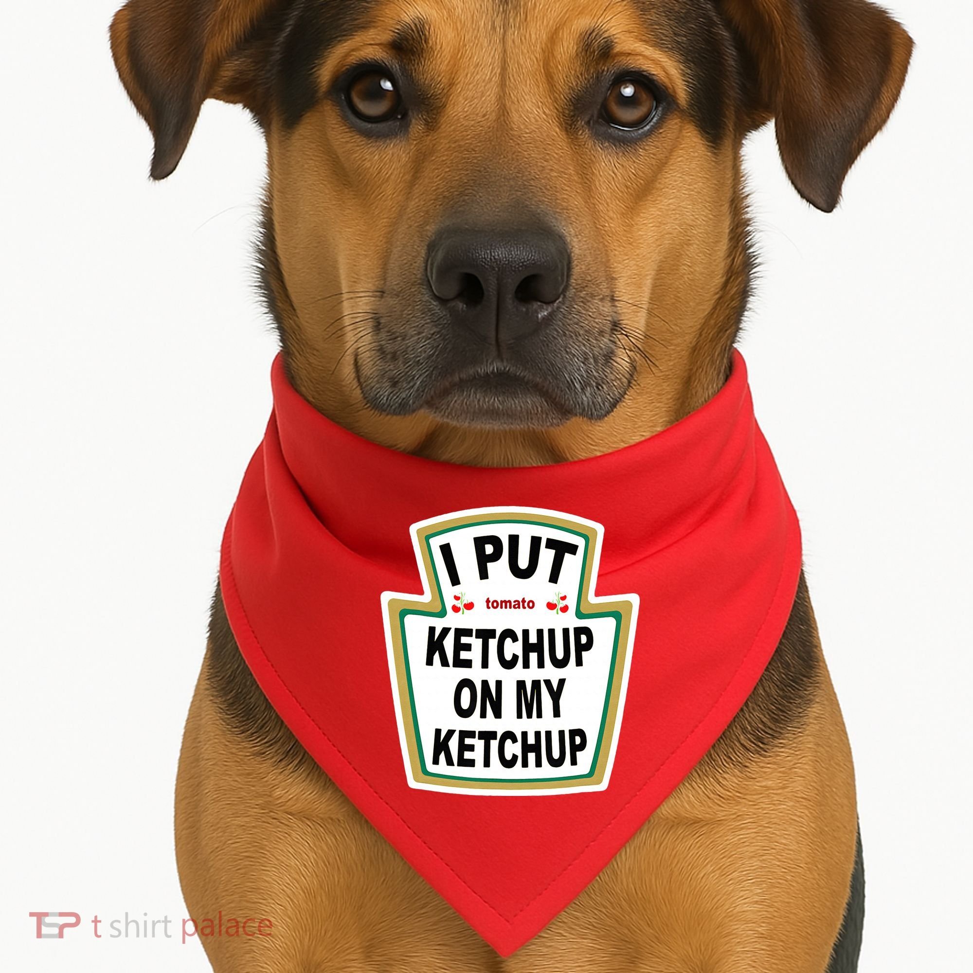 I Put Ketchup On My Ketchup USA-Made Doggie Bandana