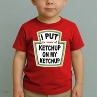 I Put Ketchup On My Ketchup Toddler T-Shirt thumb 2