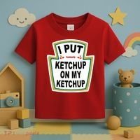 I Put Ketchup On My Ketchup Toddler T-Shirt thumb 3