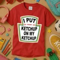 I Put Ketchup On My Ketchup Kids T-Shirt thumb 3