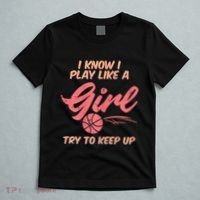 I PLay Like Basketball Cute Player Baller T-Shirt thumb 5