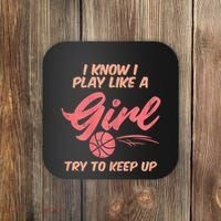 I PLay Like Basketball Cute Player Baller Coaster thumb 0