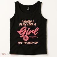 I PLay Like Basketball Cute Player Baller Tank Top thumb 2