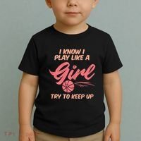 I PLay Like Basketball Cute Player Baller Toddler T-Shirt thumb 2