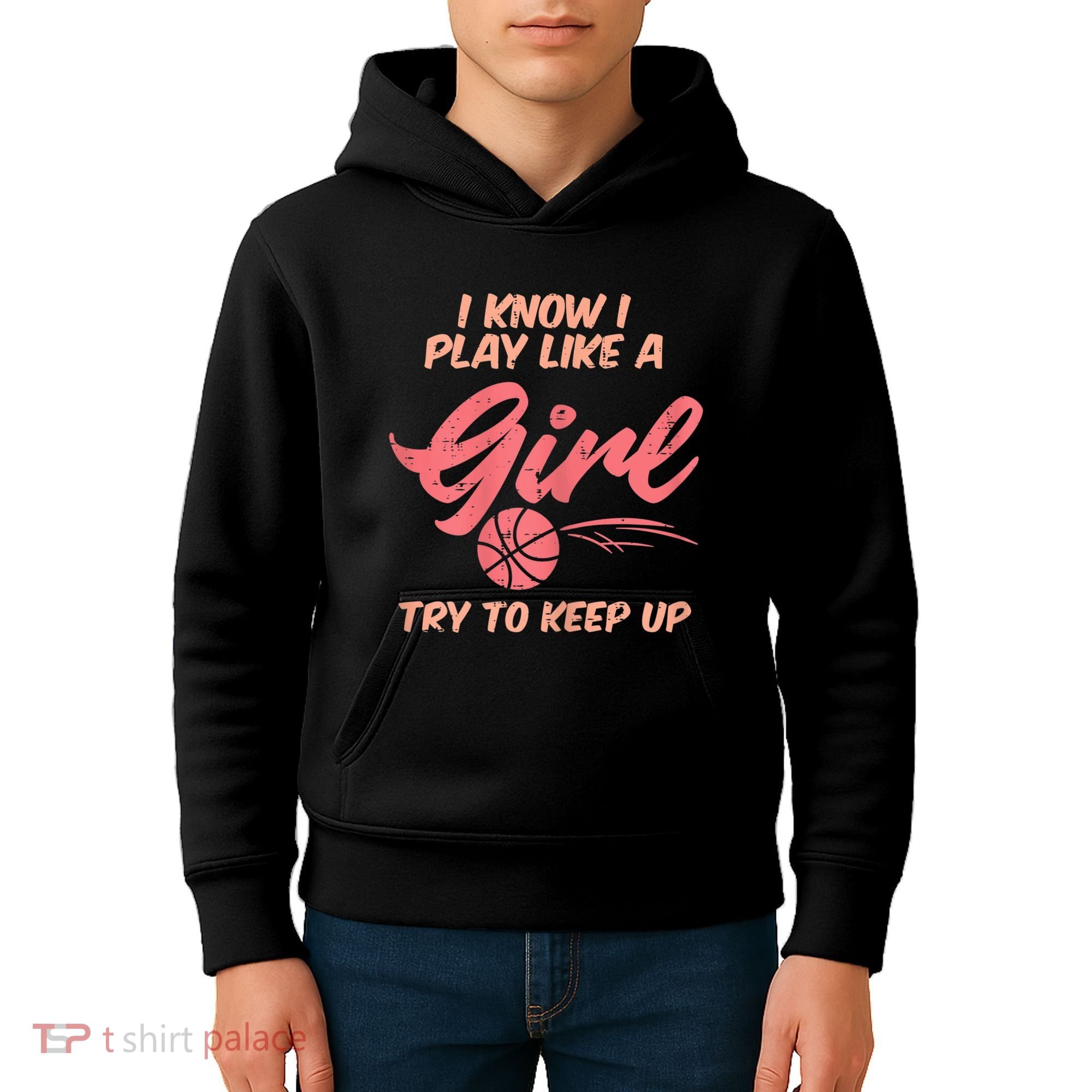 I PLay Like Basketball Cute Player Baller Kids Hoodie