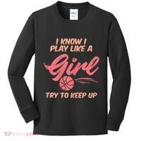 I PLay Like Basketball Cute Player Baller Kids Long Sleeve Shirt thumb 0