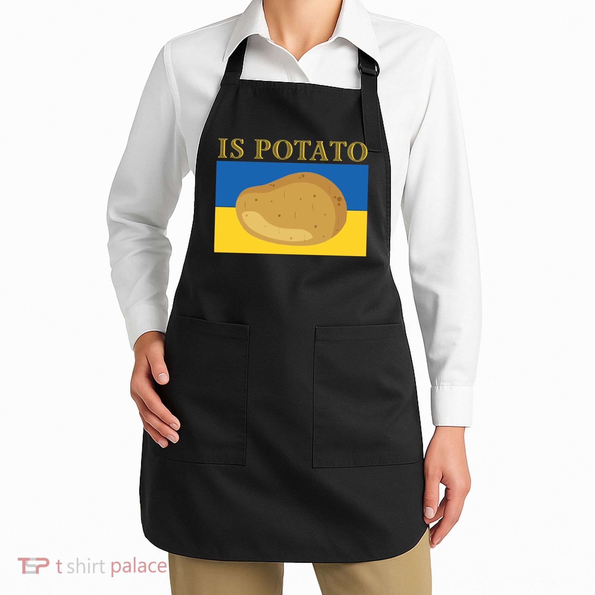 Is Potato Late Show Funny Ukraine Colbert Apron