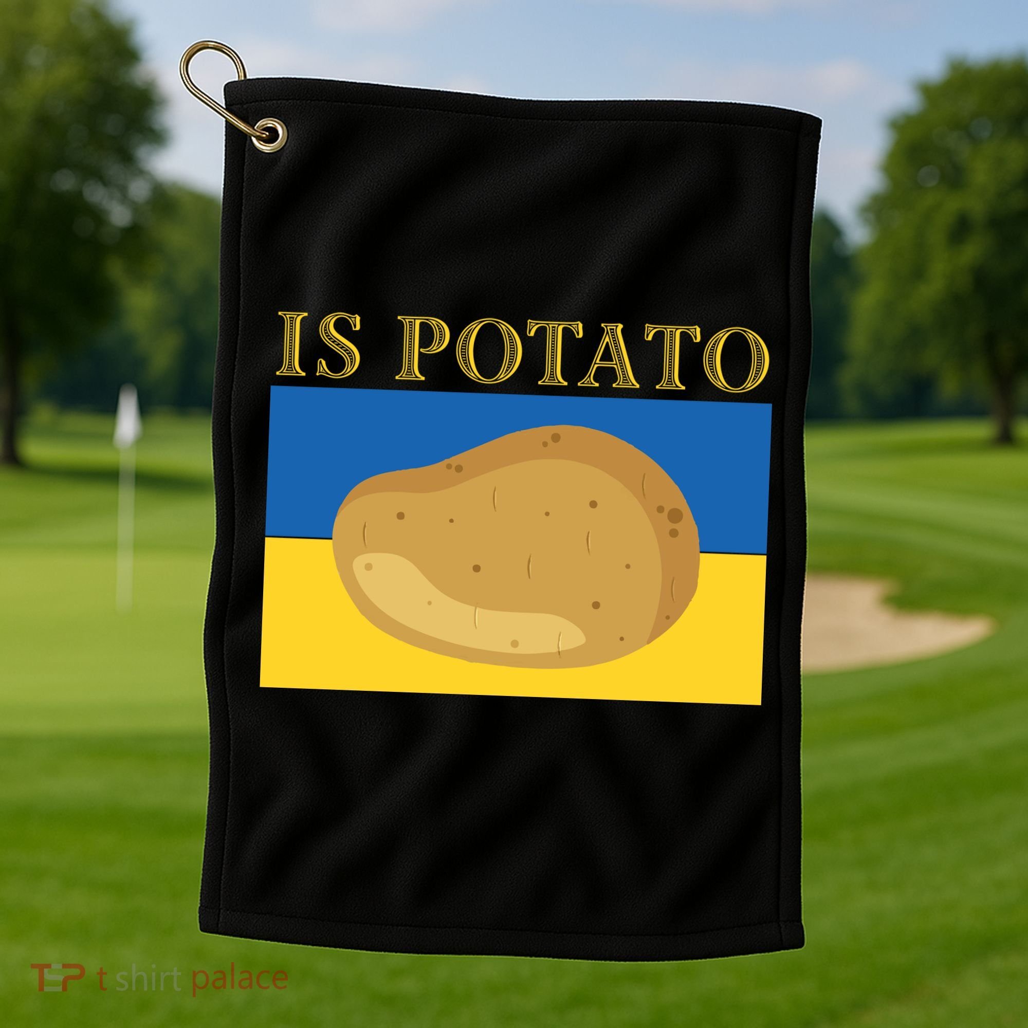 Is Potato Late Show Funny Ukraine Colbert Golf Towel
