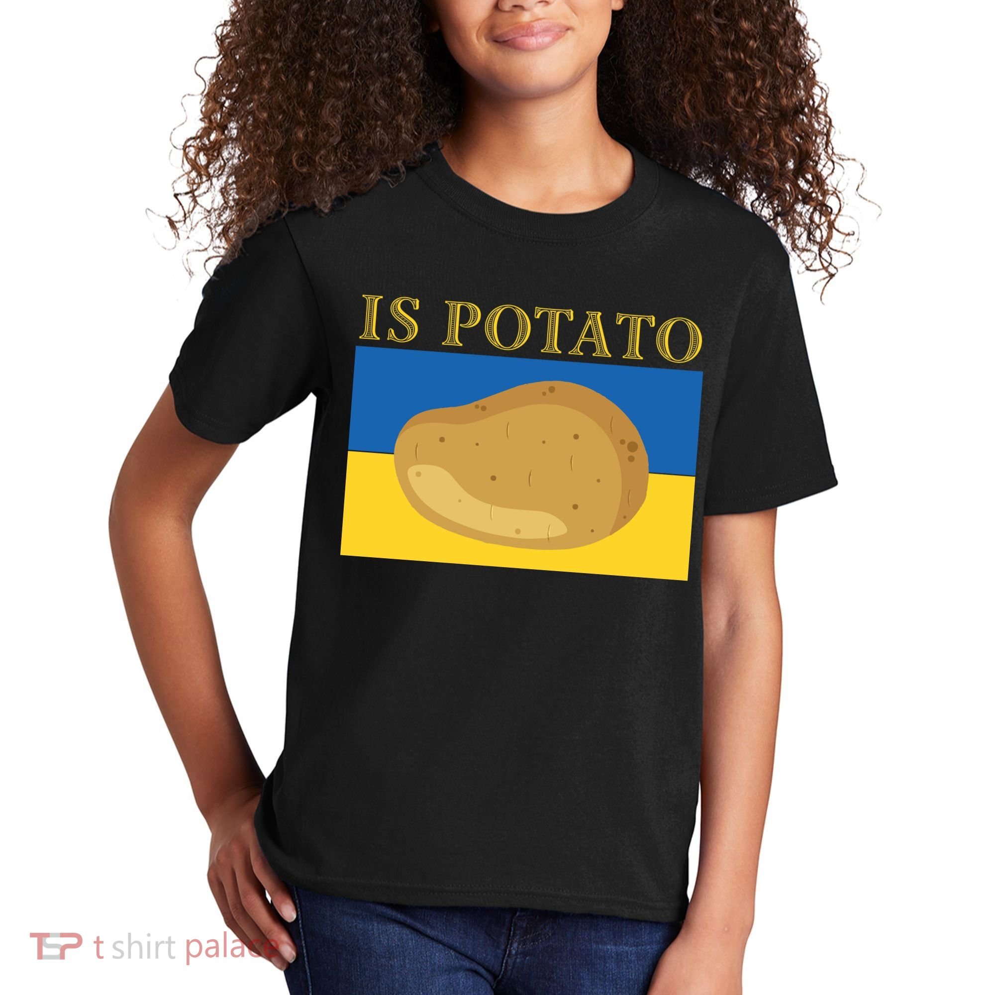 Is Potato Late Show Funny Ukraine Colbert Kids T-Shirt