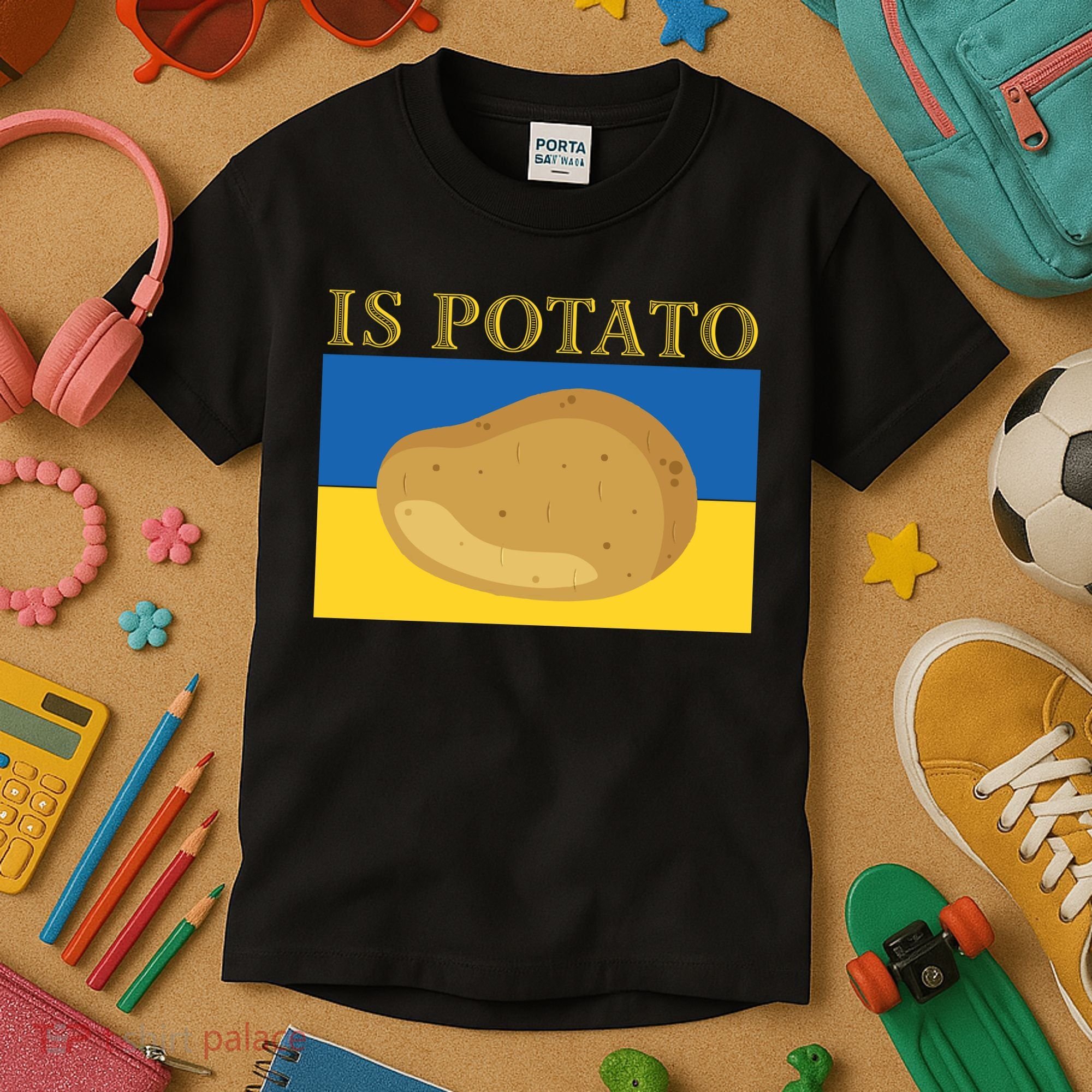 Is Potato Late Show Funny Ukraine Colbert Kids T-Shirt