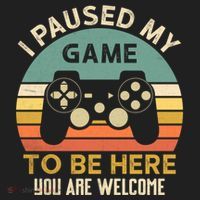 I Paused My Game To Be Here YouRe Welcome Retro Gamer Gift Beanie thumb 2
