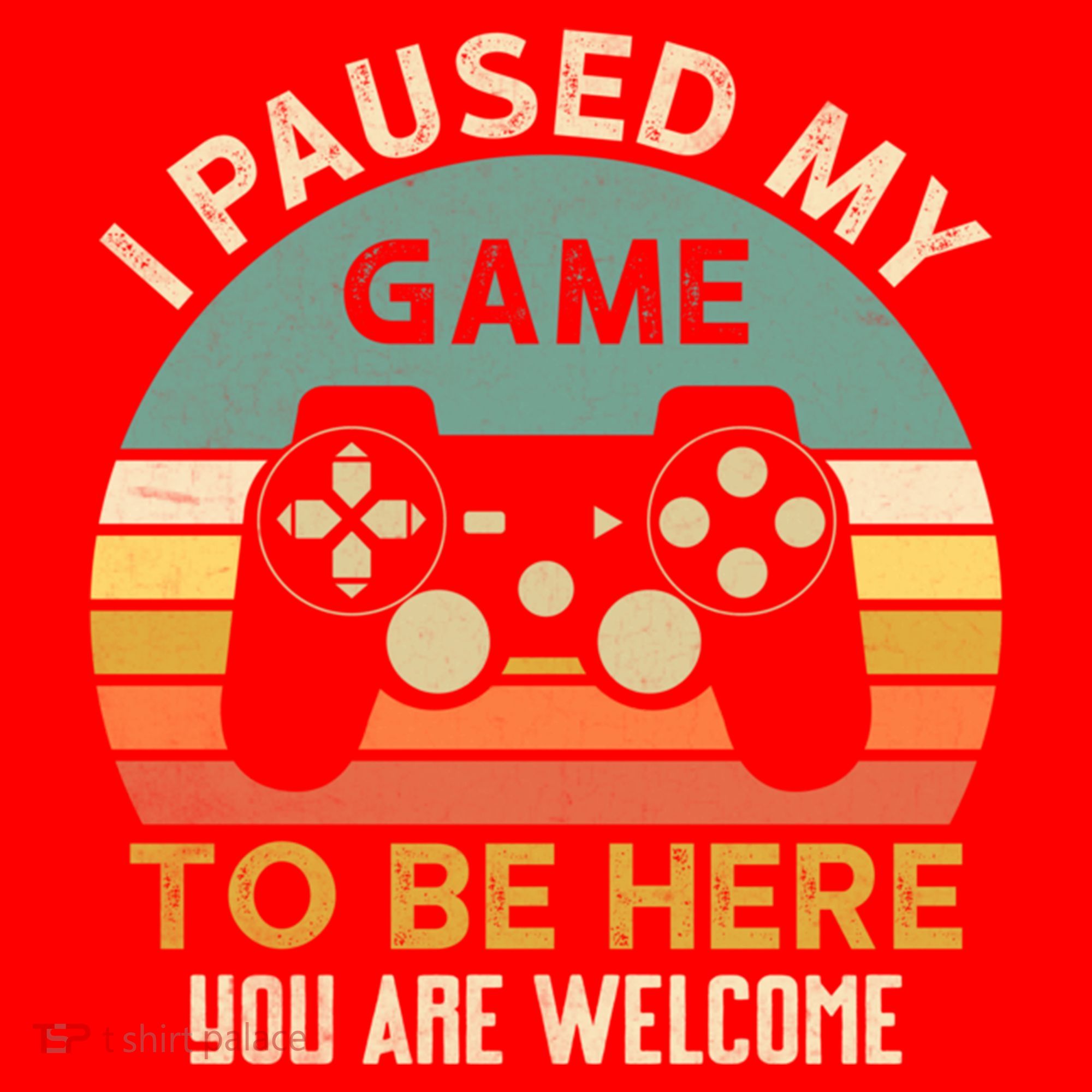 I Paused My Game To Be Here YouRe Welcome Retro Gamer Gift Santa Hat