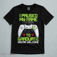 I Paused My Game To Graduate Funny Graduation Graduate Gamer T-Shirt thumb 5