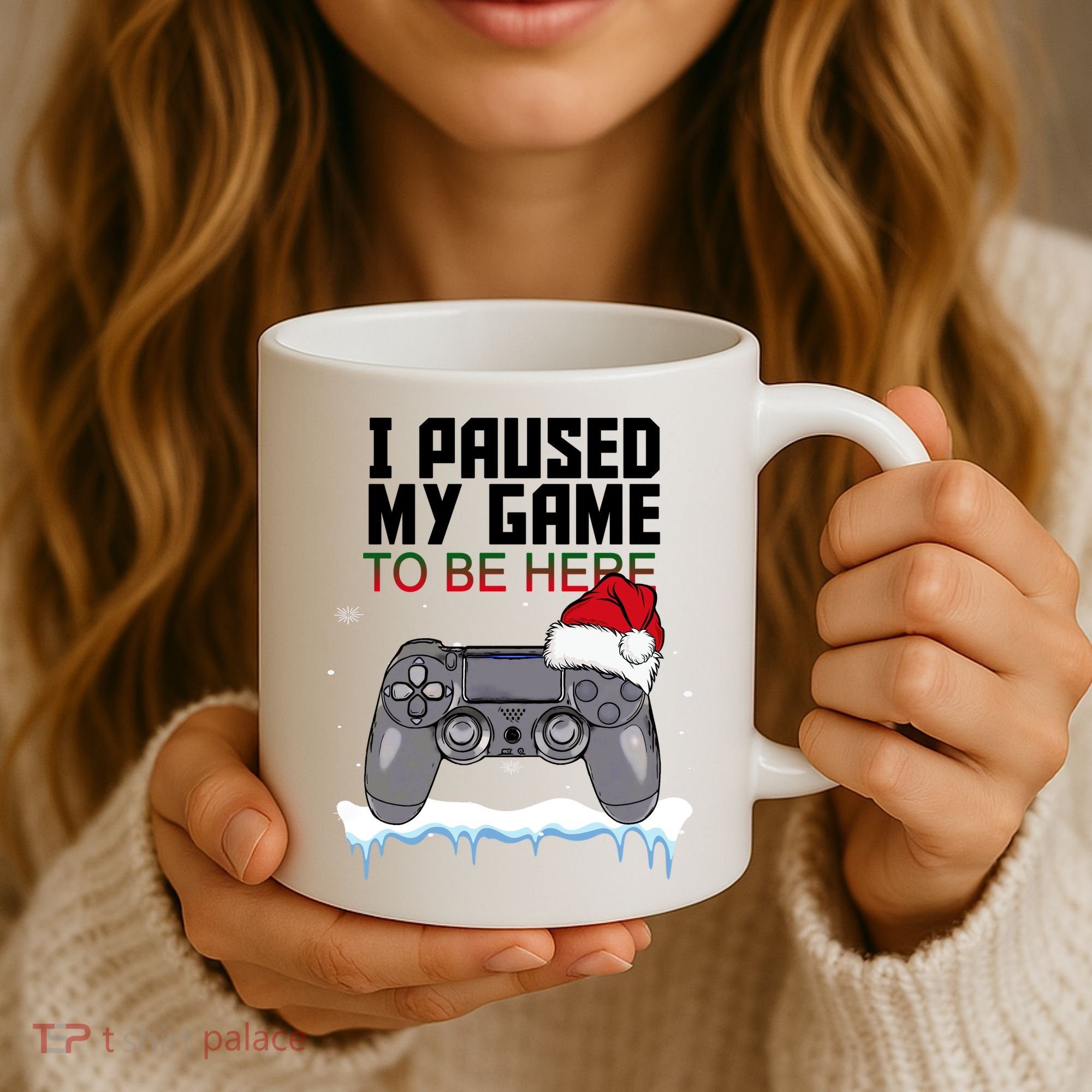 I Paused My Game To Be Here Christmas Gamer Coffee Mug