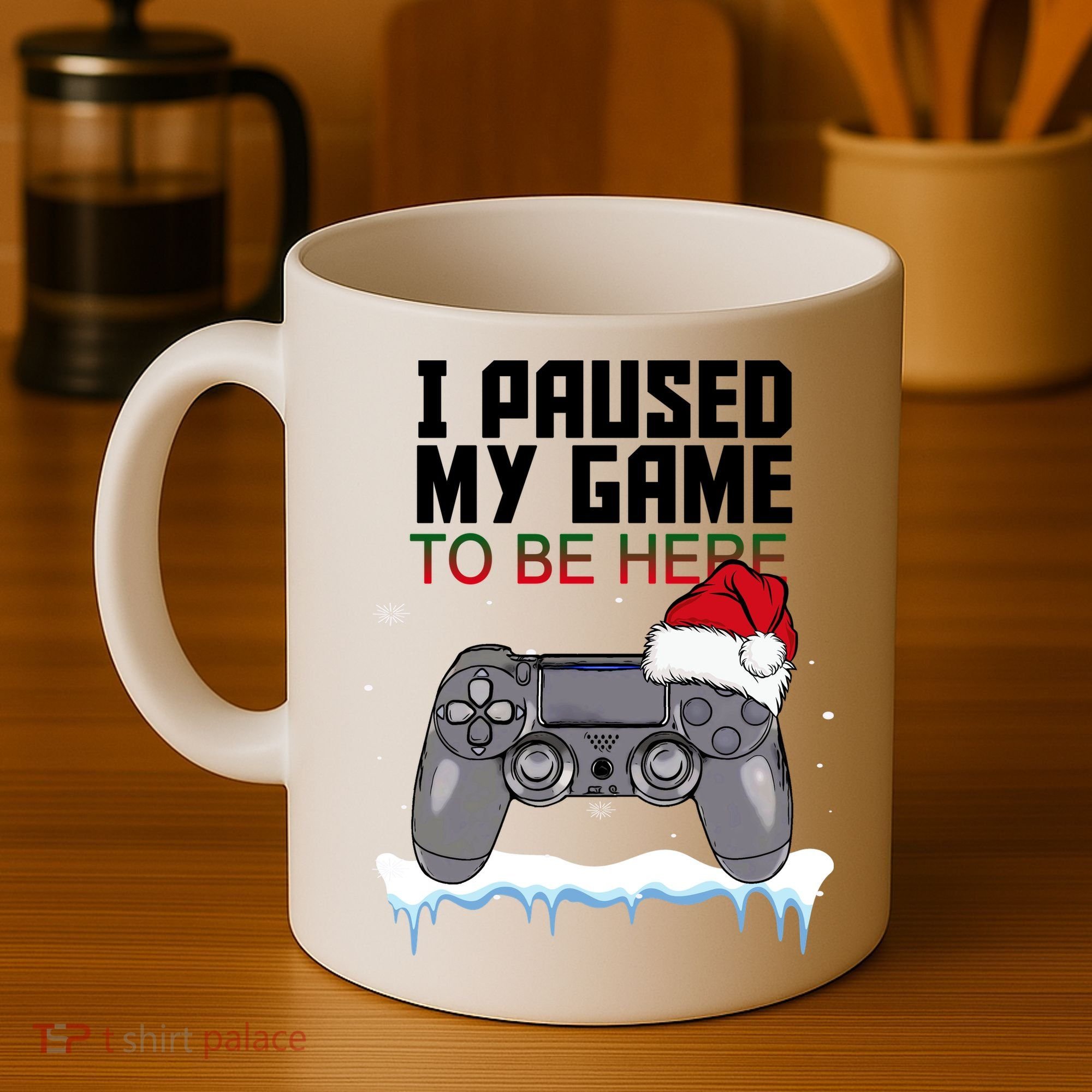 I Paused My Game To Be Here Christmas Gamer Coffee Mug