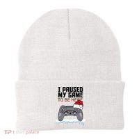 I Paused My Game To Be Here Christmas Gamer Beanie thumb 0