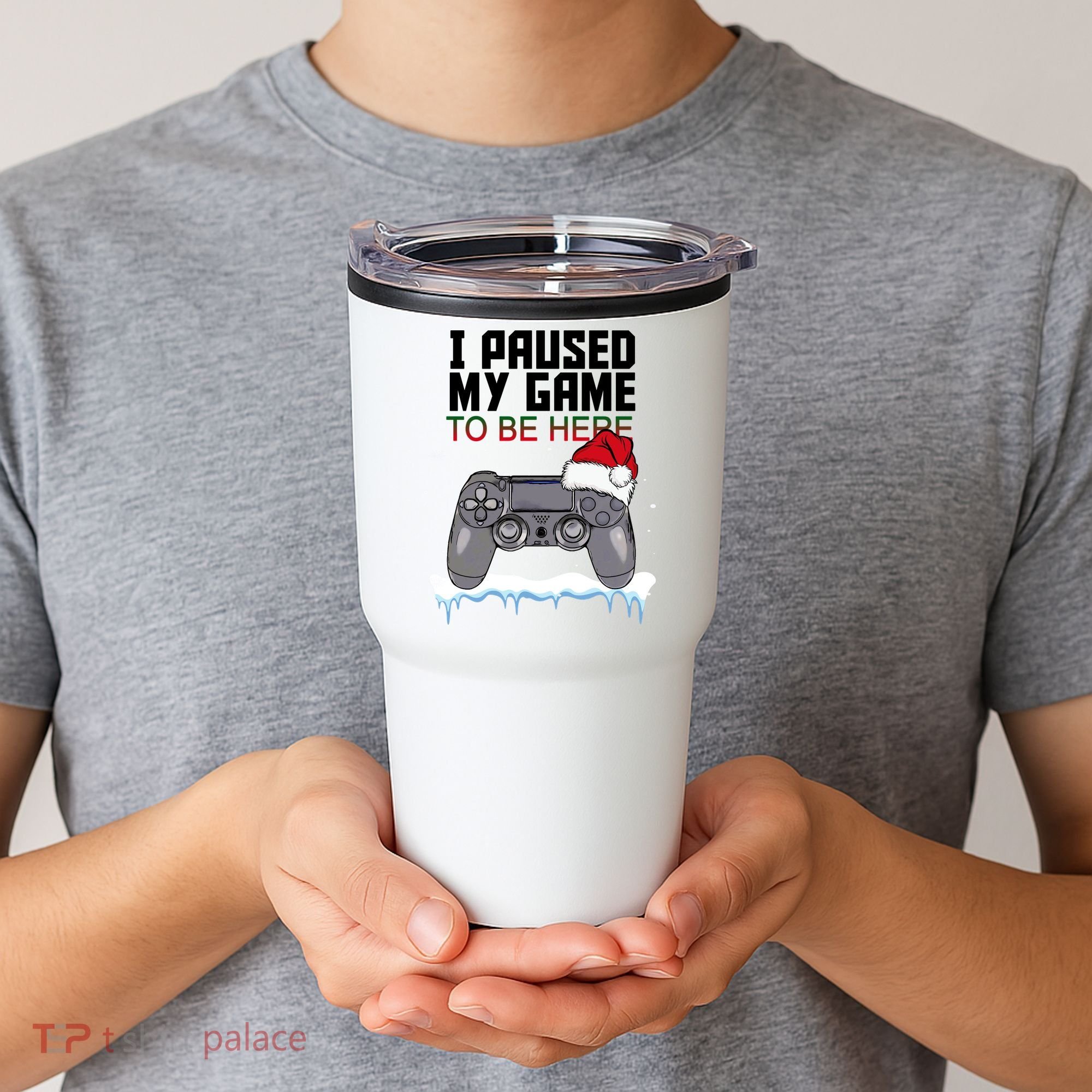I Paused My Game To Be Here Christmas Gamer Tumbler