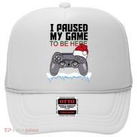 I Paused My Game To Be Here Christmas Gamer Hat thumb 0