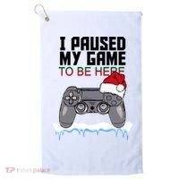 I Paused My Game To Be Here Christmas Gamer Golf Towel thumb 0