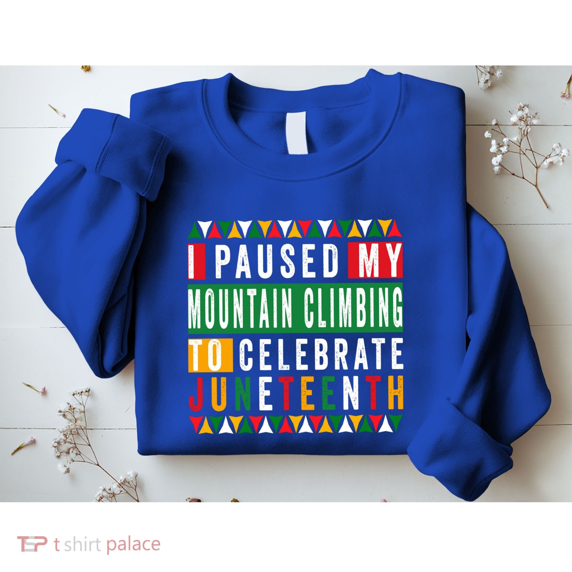 I Paused My Mountain Climbing To Celebrate Junenth 1865 Gift Sweatshirt