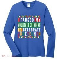 I Paused My Mountain Climbing To Celebrate Junenth 1865 Gift Women's Long Sleeve Shirt thumb 0