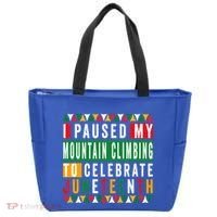 I Paused My Mountain Climbing To Celebrate Junenth 1865 Gift Tote Bag thumb 0