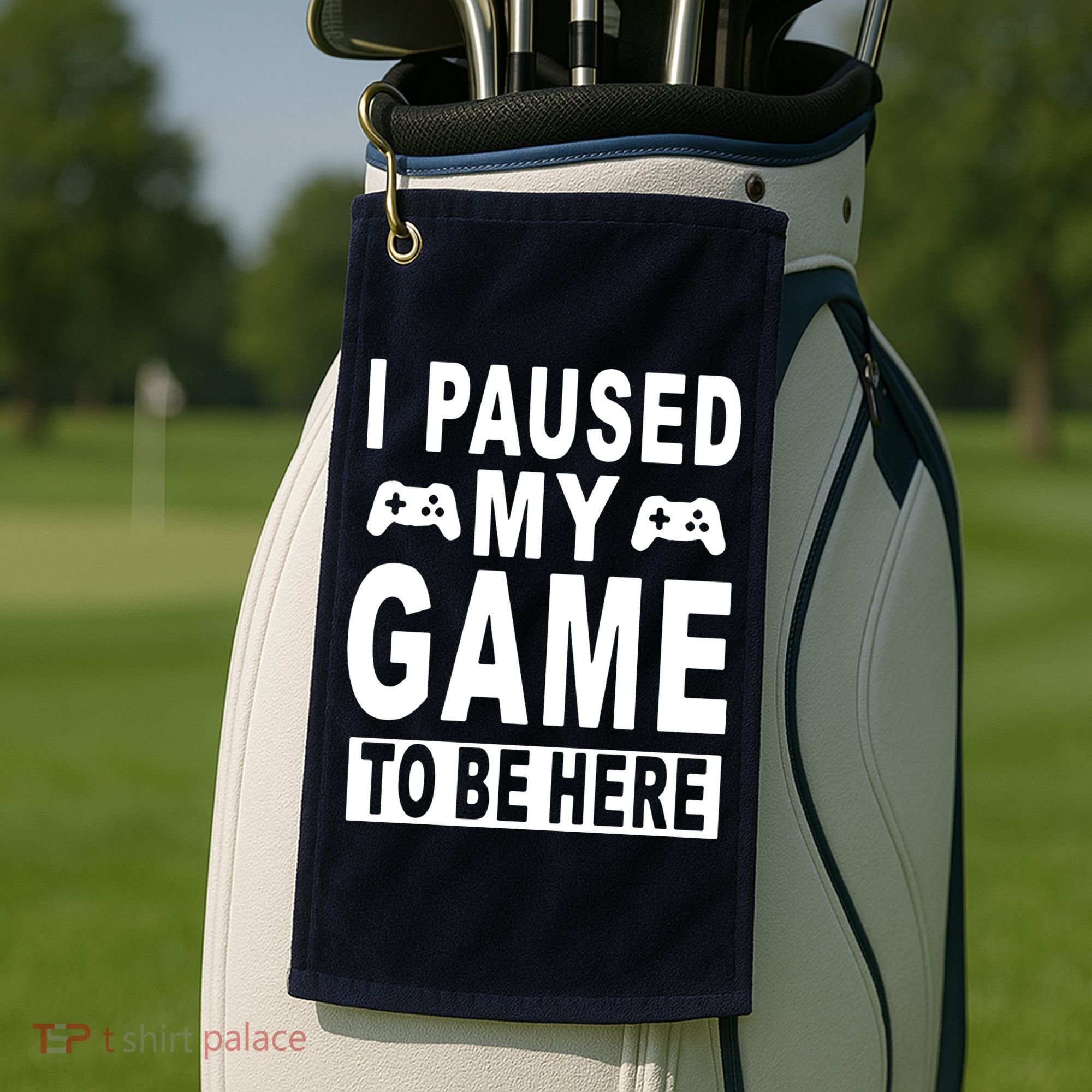 I Paused My Game To Be Here Golf Towel