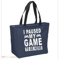 I Paused My Game To Be Here Tote Bag thumb 2