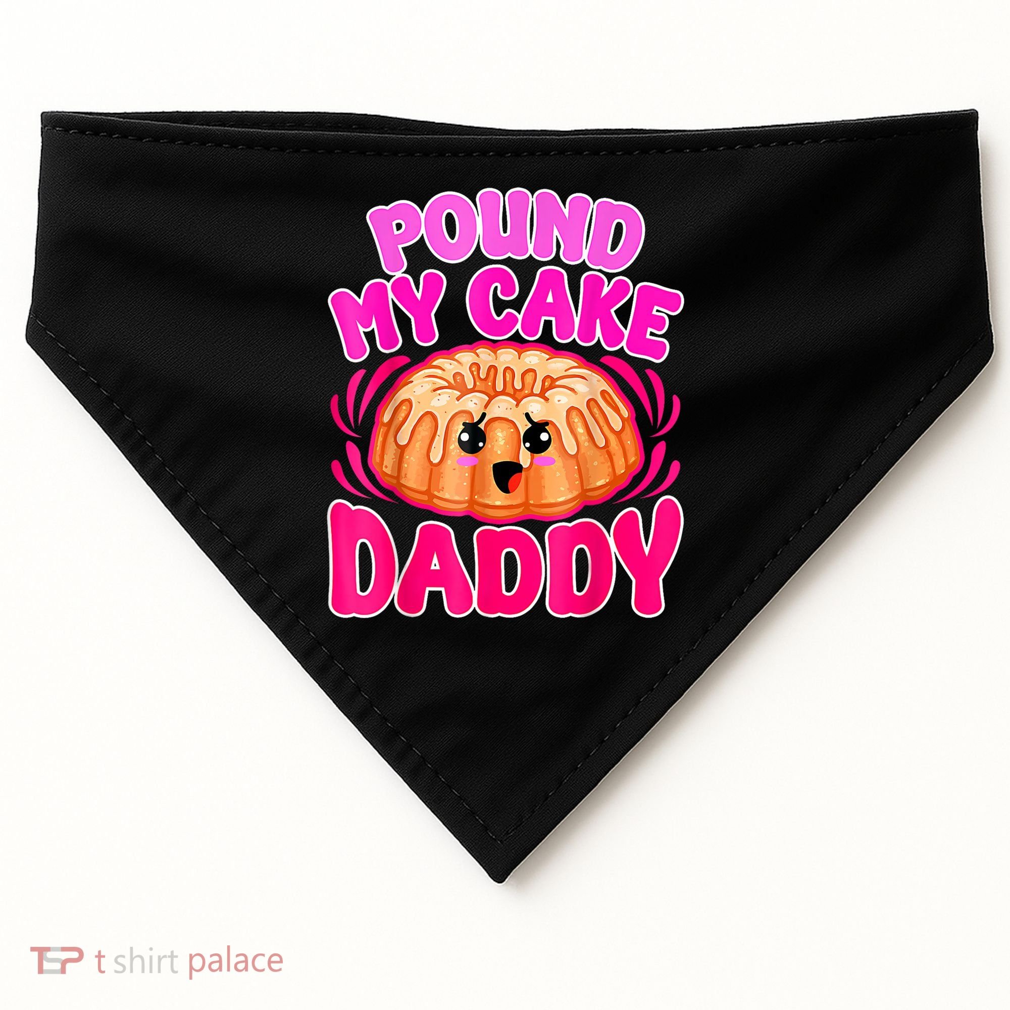 Inappropriate Pound My Cake Daddy Embarrassing USA-Made Doggie Bandana