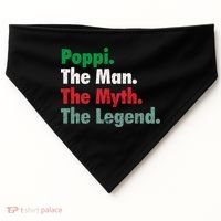 Italian Poppi Man Myth Legend Father Dad Uncle USA-Made Doggie Bandana thumb 0
