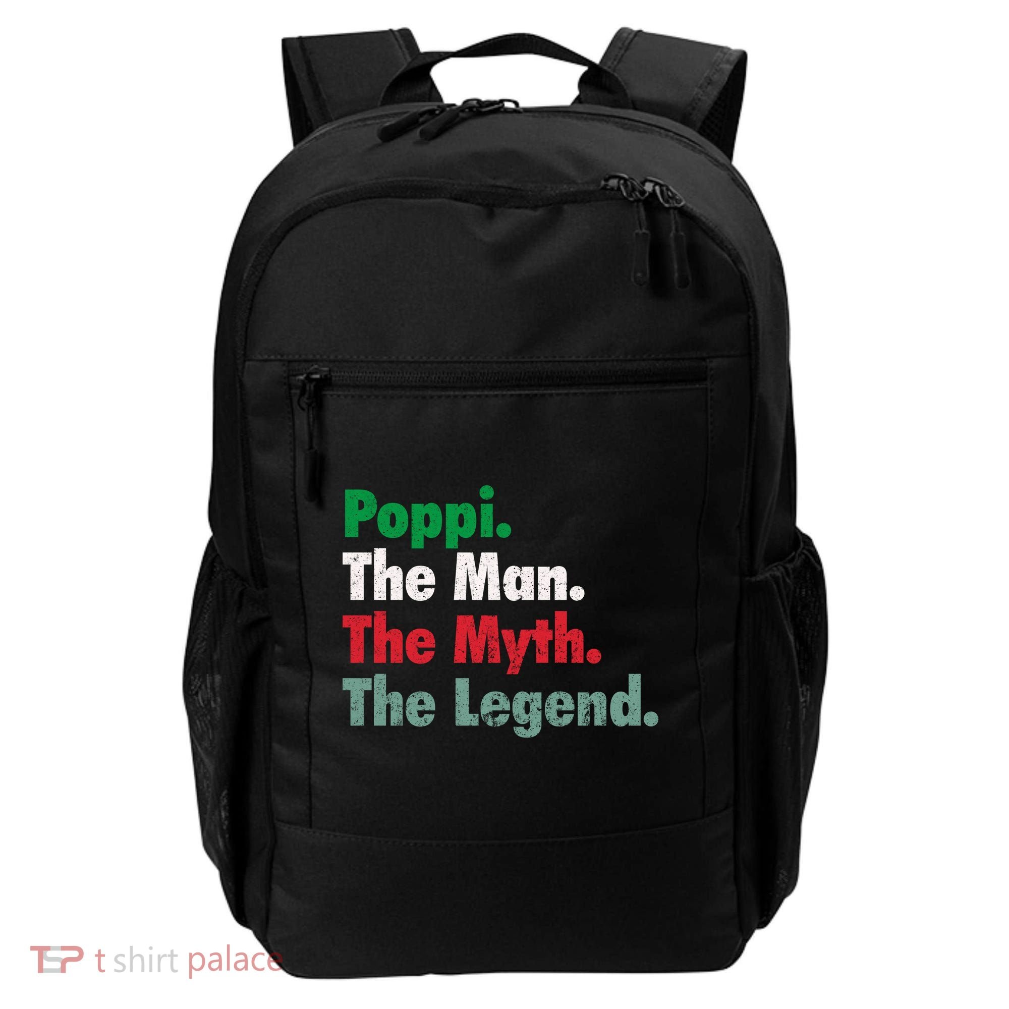 Italian Poppi Man Myth Legend Father Dad Uncle Backpack