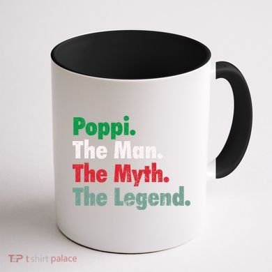 Italian Poppi Man Myth Legend Father Dad Uncle Coffee Mug back