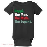 Italian Poppi Man Myth Legend Father Dad Uncle Baby Bodysuit thumb 0