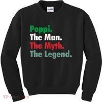 Italian Poppi Man Myth Legend Father Dad Uncle Kids Sweatshirt thumb 0
