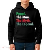 Italian Poppi Man Myth Legend Father Dad Uncle Kids Hoodie thumb 4