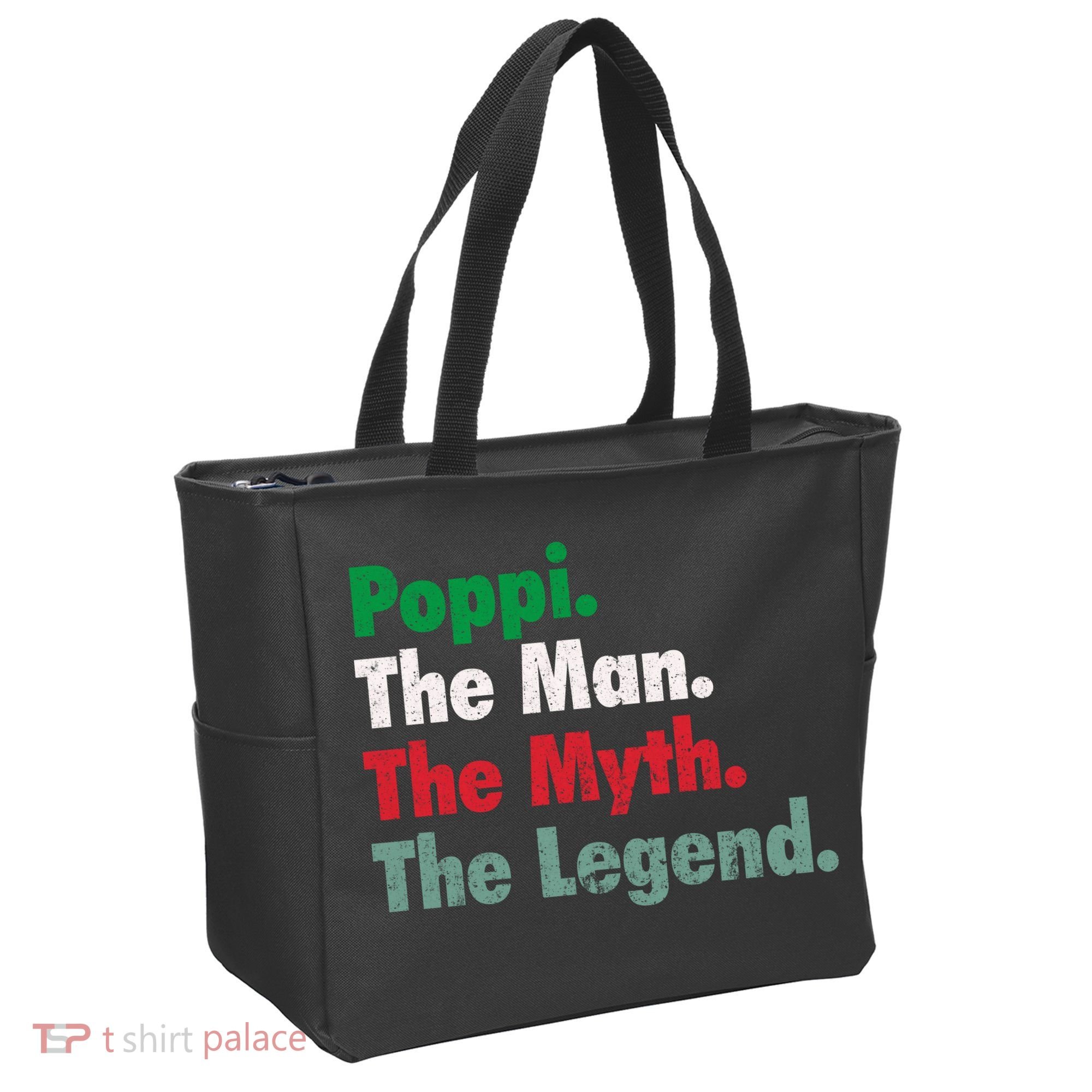 Italian Poppi Man Myth Legend Father Dad Uncle Tote Bag