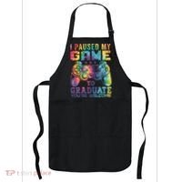 I Paused My Game To Graduate Video Gamer Graduation Men Boy Apron thumb 0